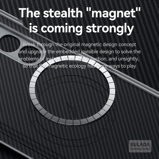 For Samsung Galaxy Z Fold7 Case - Carbon Fiber Texture, Hinge Protection, Camera Lens Guard, Magnetic Wireless, Frameless Design