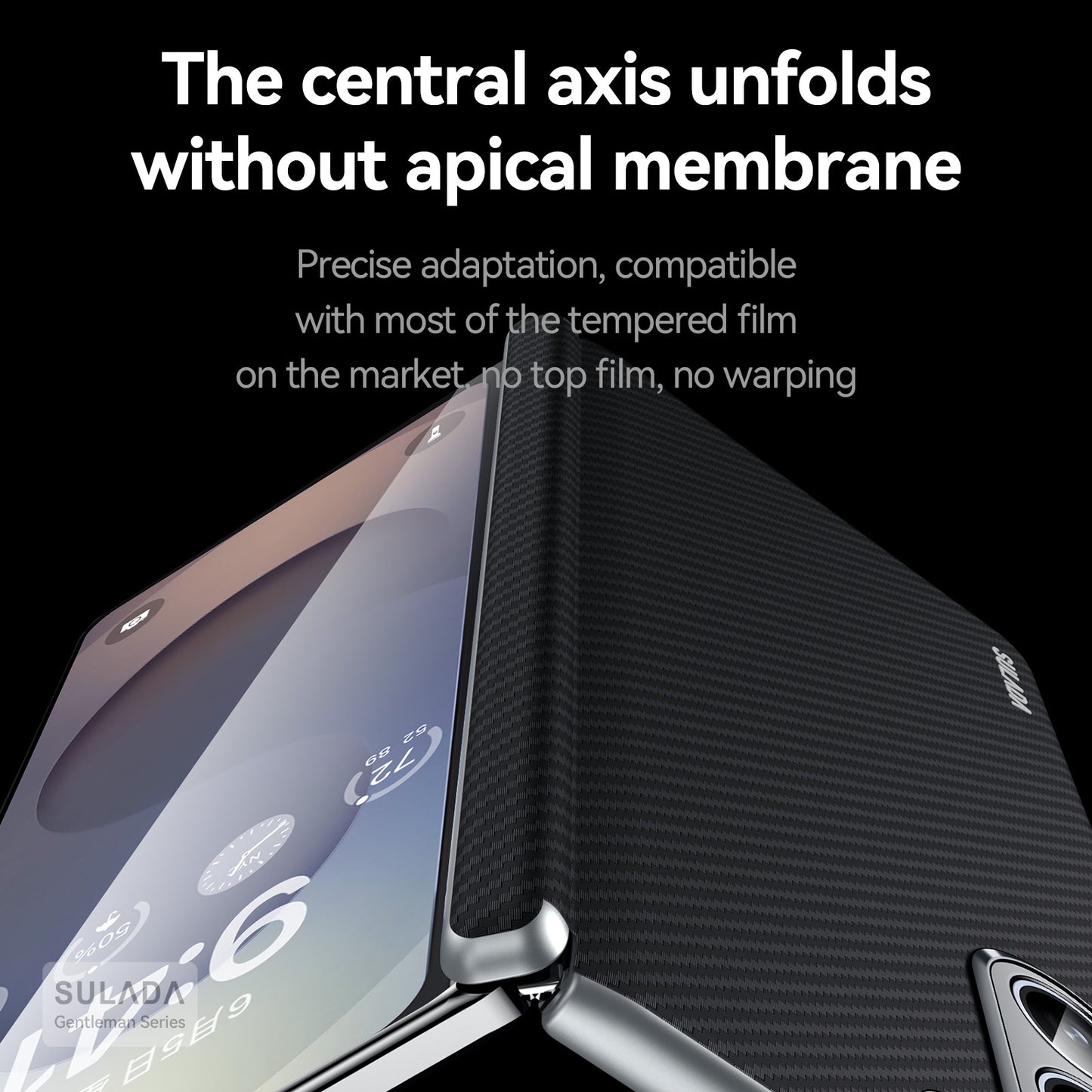 For Samsung Galaxy Z Fold7 Case - Carbon Fiber Texture, Hinge Protection, Camera Lens Guard, Magnetic Wireless, Frameless Design