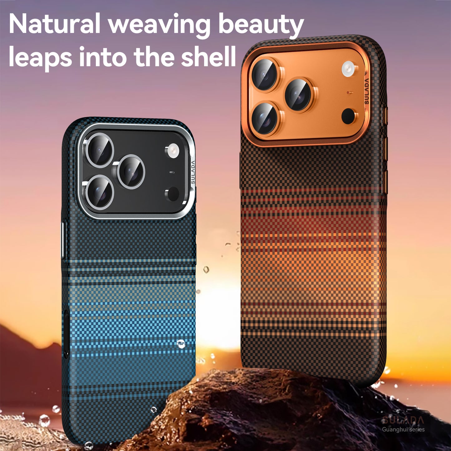 For iPhone 17/17pro/17Pro Max Case, Shockproof Full-Body Protection, Supports Wireless Charging, Woven Texture, Anti-Slip Design